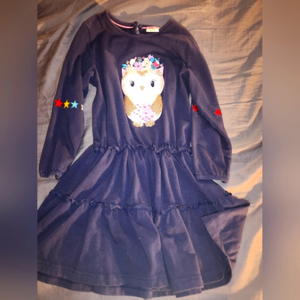 DXTON Girls Dresses Winter Long Sleeve Size 7-8 years
